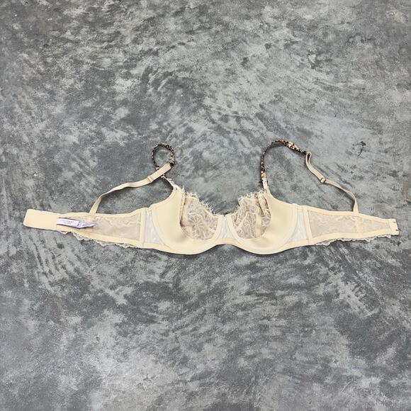 Victoria Secret VS Dream Angels 38B Lightly Padded Uplift Bra Animal Print Lace - Picture 7 of 14